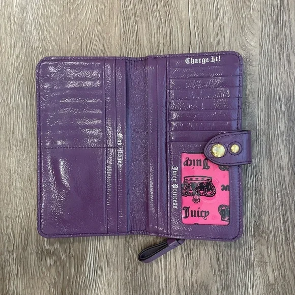 Juicy Couture Purple Wallet with Gold Accents - Picture 2 of 7